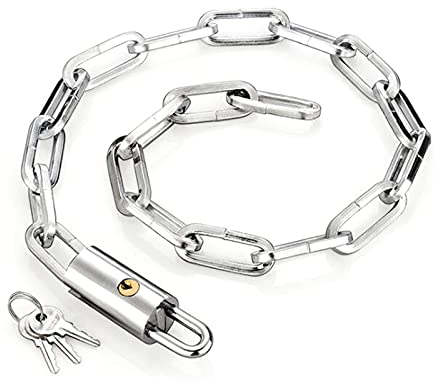 Fahrradchloss Kettenschloss, Motorrad Schloss Fahrrad E Scooter Schloss 1.2m Lange Kette - Schwerlast Fahrradschloss Diebstahlsicher mit 3 Schlüsseln für Motorräder, Roller, Türen & Tore