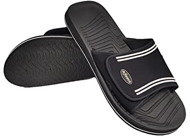 DeFonseca Klassisk Amalfi modell tofflor för män med rivband extra ljus anatomisk sula och skrapsäker botten för hem, hav, pool och trädgård