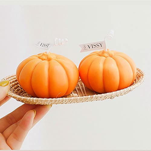 2 candele profumate a forma di zucca del Ringraziamento candele decorazione Halloween aromaterapia candela per casa cucina decorazione tavolo forniture per feste di Halloween