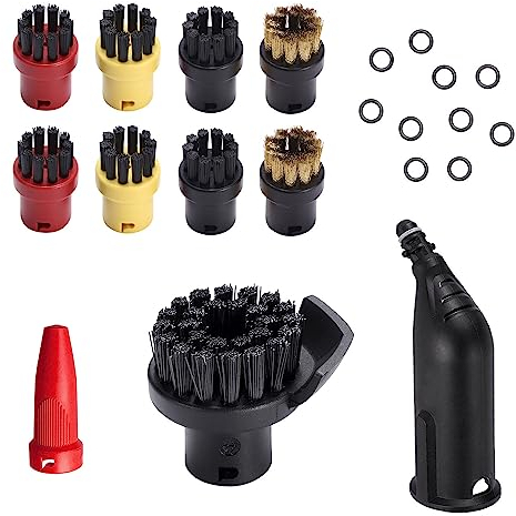 9 Pcs Dampfreiniger Ersatzteile Sätze Kompatibel SC1 SC2 SC3 SC4 SC5 SC7 CTK10, Dampfreiniger Zubehör Enthalten 6 Rundbürste, 1 Rundbürste Gross, 1 Düsen und 1 Erweiterte Düse