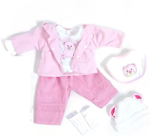 TYRUGD Abito Adatto Per 20-22 pollici Bambole Del Bambino Ragazza Neonata Abbigliamento 5pcs Set Reborn Baby Dolls Vestiti