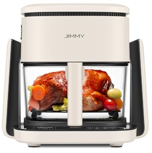 JIMMY AF3 Friggitrice ad aria multifunzione 2 in 1 con funzione piastra, 4 Litri, 1100W, 8 programmi di cottura
