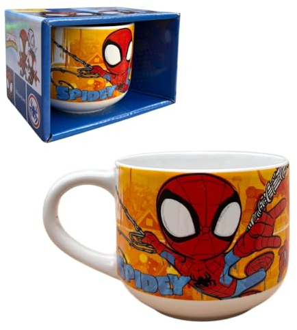 CARTOON Tasse de petit déjeuner modèle jumbo Spidey Marvel tasse pour enfants en céramique 380 ml avec boîte