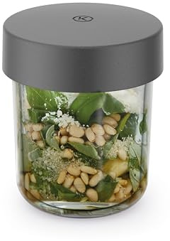 Kenwood Mini-Zerkleinerer & -Mühle KAG30.000GY, Zubehör aus Glas, Go Collection, Zerkleinerer & Mühle für Kenwood Go Küchenmaschine, 2 Glasgefäße, Abnehmbare Edelstahlklingen, Spülmaschinenfest, 100ml