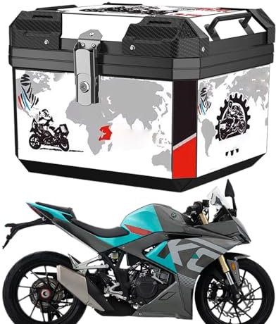 Gomice Bauletto per moto, bauletto posteriore impermeabile, capacità 45 l, antipolvere, per caschi da moto, bagagli