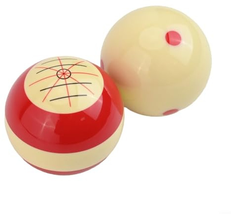 Lot de 2 balles d'entraînement de billard professionnelles pour débutant pour snooker et train Tyro