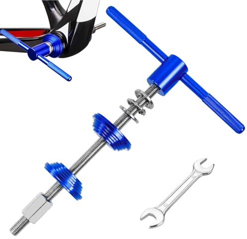 TCETCY Outil de Pressage pour Roulement de Vélo Kit de Commande Pressfit Outil de Compression pour Roulement de Vélo Outils de Pressage pour Vélo Clé pour Roulement de Jeu de Direction 17MM et 19MM