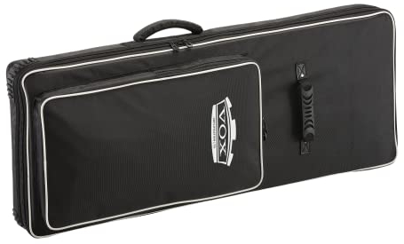VOX Continental 61 Tasche, Softcase für VOX Continental mit 61 Tasten, Transporttasche, Keyboard-Rucksack mit Reißverschluss, schwarz