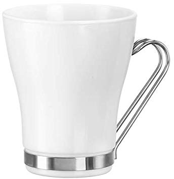 Bormioli Rocco Aromateca White Oslo Tazza Cappuccino 23,5 cl Set 4 Pz In Vetro Opale Bianco