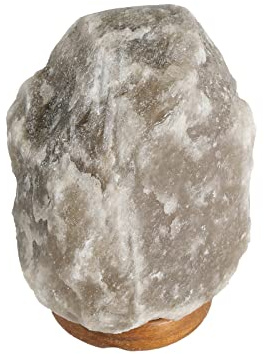 SudoreWell® - Lampada in cristallo di sale, colore grigio, 2-3 kg, proveniente da Salt Range, Pakistan