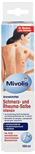 Mivolis Ungüento para el dolor y el reumatismo intenso, relajante muscular, 100 ml