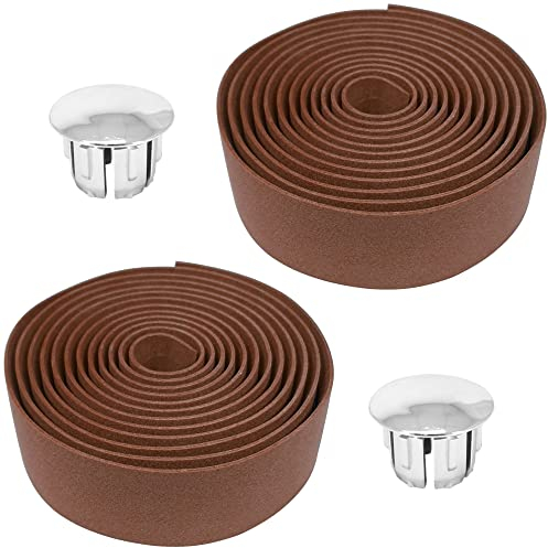 cyclingcolors 2x Lenkerband EVA-Schaum Fahrrad Rennrad Griffband Fahrradlenkerband Griffband Vintage, Braun
