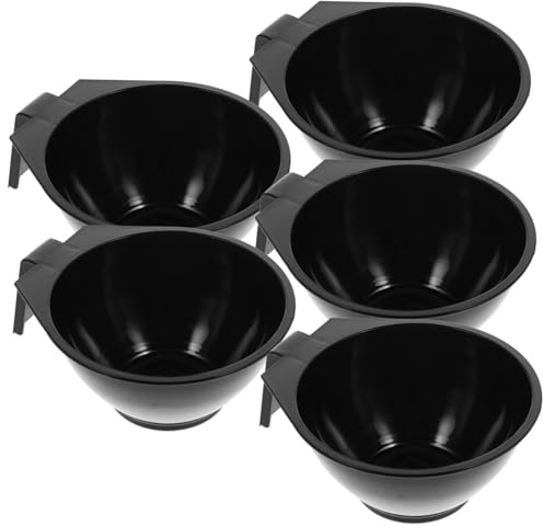 FRCOLOR Hair Dye Mixing Bowl and Brush Set 5Pcs Stackable Hair Dye Tools for Salon Hairdresser Accessories and DIY Colour Tint Bowls