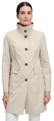 Gil Bret Damen Sommermantel mit Stehkragen 48, Silver Beige