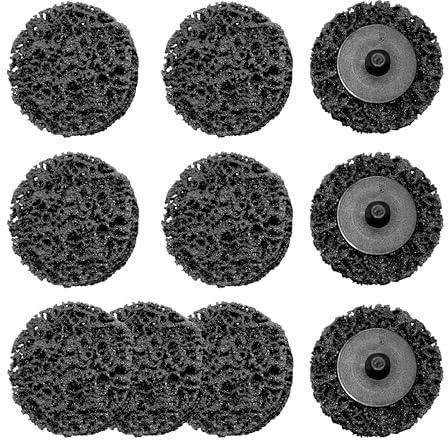 Merryland Dischi CSD 50mm Vernice Ruggine per Smerigliatrici Pneumatiche, 50 mm Nero Disco per Decapaggio 10 Pezzi, Acciaio INOX Disco per Rimozione Pulizia, DGTA010C2