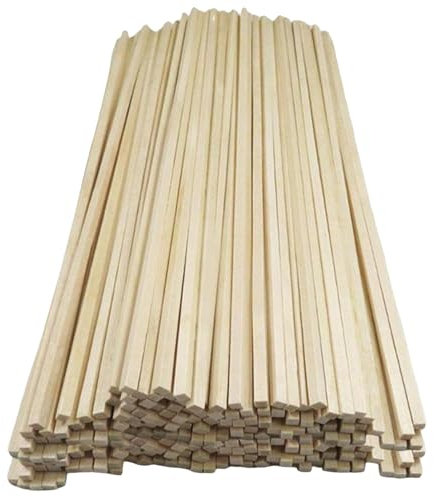 Piezas de madera para manualidades, 50 tacos de madera de 30 cm de largo, lijados suavemente, tacos de cuadrados multifuncionales para modelismo, decoración del hogar y manualidades infant