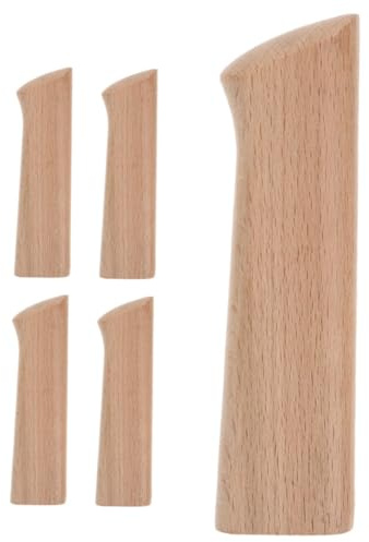 LOPUNER 5pares Mango De Cuchillo De Madera Maciza De Repuesto Para Cutter Mango Práctico De Cocina Herramientas De Reparación De Suministros De Cocina