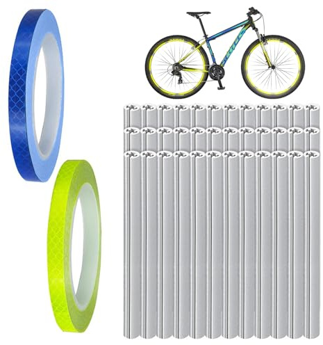 YGVQN Speichenreflektoren Fahrrad [72 Stück],Fahrradreflektoren-Set (mit reflektierendem Aufkleber),Wasserdicht und einfache Installation, 360° Sichtbarkeit KinderSicheres Fahren bei Nacht
