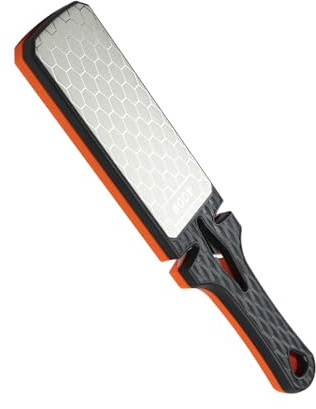 Diamond Sharpening Stone, 400/1000 Grit Double-Sided Sharpening Stone, 5-in-1 Knife Sharpener with Ceramic and Tungsten Steel Slots, Ideal for Kitchen and Outdoor Knives