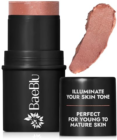 BaeBlu Organic Tint Tube, 100% Natural Vegan Gluten-Free Cream Blush Multi-Stick, Made in USA, Sangria