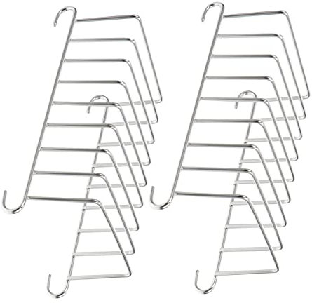 KICHOUSE Kochrost Edelstahl Toastständer für Heißluftfritteuse 2 Stück Brotregal Toasthalter Brothalter Zubehör für Küche Ofenfest für Backen Braten Zubereiten Silber