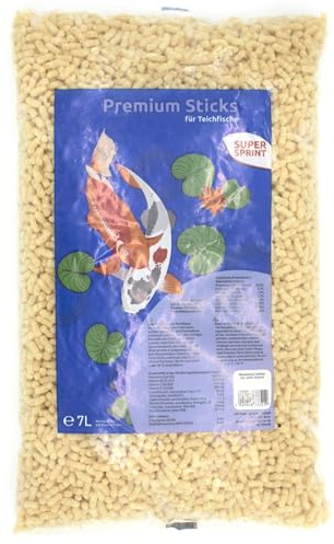 12 palitos de 7 L/630 g Super Sprint Premium para peces de estanque para peces de alimentación de peces