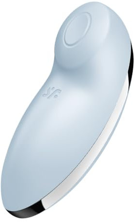 Satisfyer Tap & Climax 2 | 11 cm | Auflegevibrator mit Klopffunktion | Zwei unabhängig voneinander steuerbare Motoren | Wiederaufladbar| Wasserdicht (IPX7) | Hautfreundliches Silikon, Farbe:hellblau