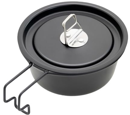 Cuenco de camping de aleación de aluminio, recipiente de camping de aleación de aluminio, resistente al polvo, ligero cuenco multifuncional como taza de café para viajes, senderismo, senderismo y