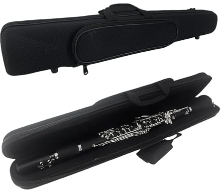 YoungMonic Black 600D Nylon Bb Clarinet Bag with Accessory Pouch, Lightweight Durable Clarinet Gig Bags with Handle & Shoulder Strap, Protective Case for Players