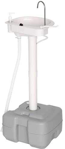Electric Pump Portable Sink Hand Wash Station - 20L Outdoor Camping Sink USB/Battery Powered,Electric Hand Wash Station for Travel,Outdoor,Camping,RV,Picnic，Includes Soap Dispenser & Towel Holder