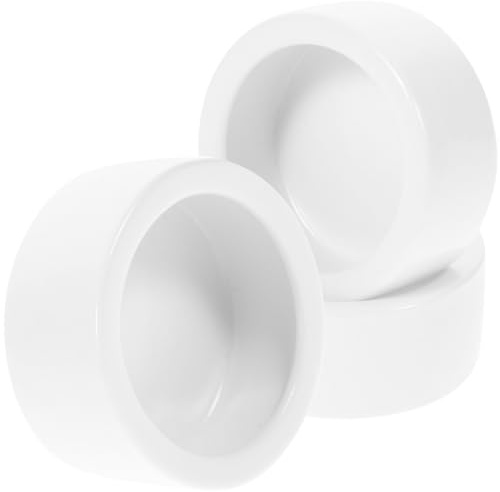 Didiseaon Set 3 Pezzi Ciotole Rettile in Ceramica Bianco, Mangiatoia Spaziosa e Spessa per Piccole Lucertole con Design Anti-Fuga, per Alimentazione e Acqua
