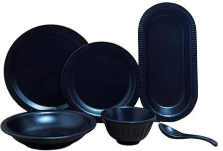 Shntig Of 6 Miniature Alloy Dishware Set for Dollhouses Decors and Role Play Game with Smooth Surfaces Mixture Model House Dishes Set