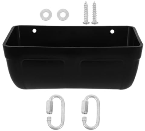 NIYANGLE Poultry Feeder Goose Feeder Pp Black Automatic Feed Trough for Goose and Goat Easy to Clean Wear Resistant