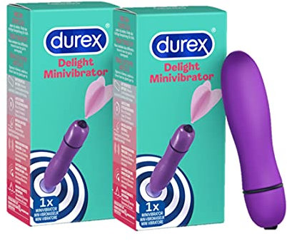 Minivibrator, kleiner Stimulator für innige Augenblicke und leistungsstarker Vibration, 2 Stück Durex Intense Delight Minivibrator