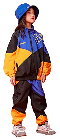 LOLANTA ColorBlock barnkläder, hiphop, gatudansdräkt, Färg: blå, 10-11 ans