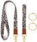 Grevosea 2 Stück Schlüsselband Lang Schlüsselband Mädchen Id Lanyard,Leopardenmuster Lanyard Für Schlüssel,Neck Lanyard Strip Wristlet Keychain Lanyard für Autoschlüssel ID Badges Kartenhalter