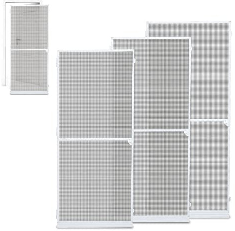 Gimisgu 120x210CM Insektenschutz Fliegengitter Tür Insektenschutztür, Insektenschutz Tür Alurahmen, für Balkontür & Terrassentür mit Alu-Rahmen Insect Screen, Weiß