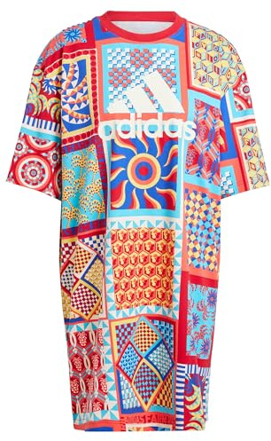 adidas Women's Robe Slim x Farm Rio, Bold Blue/Power Red, M