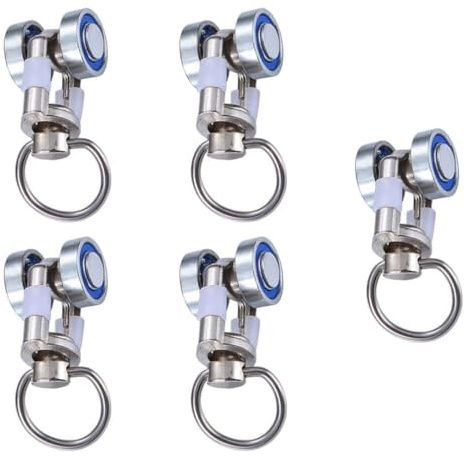 DEARMAMY Rulli Scorrevoli Per Tende in Metallo Con Cuscinetto Pulegge Resistenti Da 1.6 Pollici Per Binario a Soffitto Accessori Per Tende Interne Con Scorrimento Fluido E Montaggio Facile