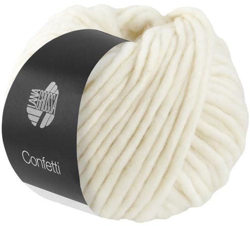 LANA GROSSA Confetti | Fingerdickes Merino-Dochtgarn mit Sprenkeldruck | Handstrickgarn aus 100% Schurwolle (Merino) | 100g Wolle zum Stricken & Häkeln | 50m Garn FB 109