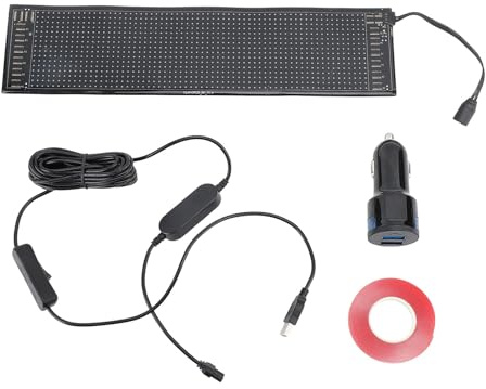 LOCADENCE Programmerbar LED-skylt, rullande LED-reklamskylt, Bt APP-kontroll RGB-pärlor rullande ljus reklam LED-skylt, IP66 vattentät USB LED-skyltpanel