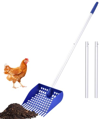 Ancsttu Pelle À Fientes De Poulet, Pelle À Litière De Poule, Ramasse Crottes De Poule Accessoires pour Poulailler Outils De Nettoyage pour Animaux, Volailles, Canards, Chats Et Chiens