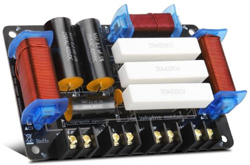 Aboiled 3-Way Speaker Divider 1 Tweeter 1 1 Mid Speaker Crossover 600W 4Ohm/8Ohm Audio Crossover for 8/10/12 Inch Speaker