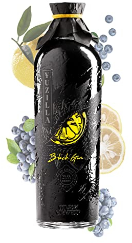 YUZILLA Black Gin | Yuzu meets Blueberry | King of Citrus Gin | 700 ml (Yuzu & Blueberry)