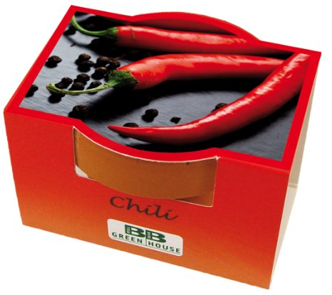 Bull & Bear 3er Set Mini Pflanzset Chili, Chilisamen im Topf 4,5cm, Chili Anzuchtset mit Pflegeanleitung