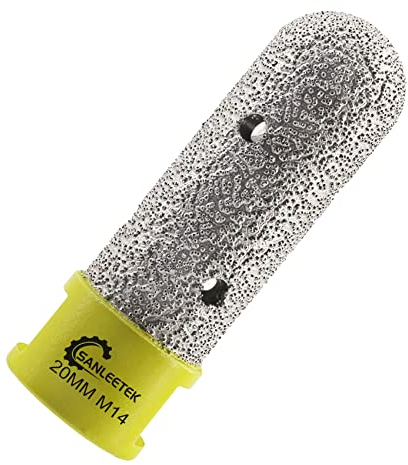 Fresa de Diamante 20mm Broca Azulejos para Agrandar y Forma a Agujeros Existentes en Azulejos Porcelana Cerámica Mármol Granito Piedra Artificial M14 Rosca SANLEETEK
