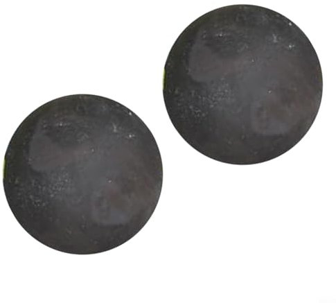CNANRNANC Set di 2 palline da fuoco in ceramica, rotonde, per camini interni ed esterni, focolari, di alta qualità, riutilizzabile, nero (4 in)