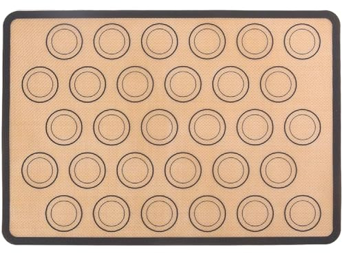 2 stycken bakmattor av silikon, non-stick återanvändbar silikonmatta, tjocka bakmattor blad, för bakning, bakmatta blad desserter, produktion kex, baktavla