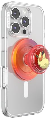 PopSockets telefongrepp för MagSafe, magnetisk hållare – sömnig flareon | Avtagbar, för Kindle / Android/iPhone, med magnet, Pokemon, Gengar, Eevee, iPad, avtagbar, Popper