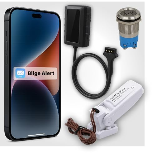 Spy Spot GV57 Boat GPS Tracker & Bilge Alarm System with Float Switch & Dashboard Buzzer, Waterproof IP67 Marine Tracking Device with Low Battery Alerts, Geo-Fencing & Real-Time Monitoring
